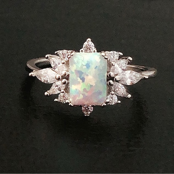 S925 Sterling Silver Fire Opal Ring. New. - Picture 2 of 13